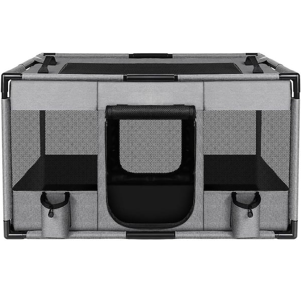 KIWDZFU Portable Fabric Mesh Dog Cat Playpen with PVC Pipe