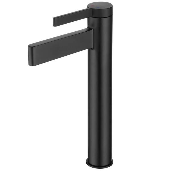 Novatto PHIA Modern Single Handle Vessel Sink Faucet in Matte Black NBF016MB The Home Depot