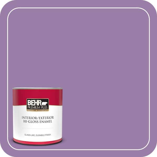 BEHR PREMIUM PLUS 1 qt. #MQ4-61 Lilac Intuition Hi-Gloss Enamel Interior/Exterior Paint & Primer