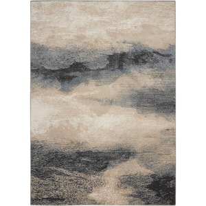 Maxell Flint 4 ft. x 6 ft. Abstract Contemporary Area Rug