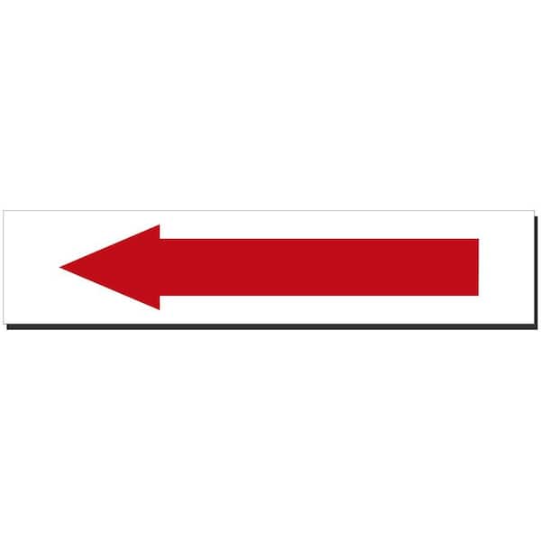 Lynch Sign 14 in. x 3 in. Decal Red Arrow on White Sticker