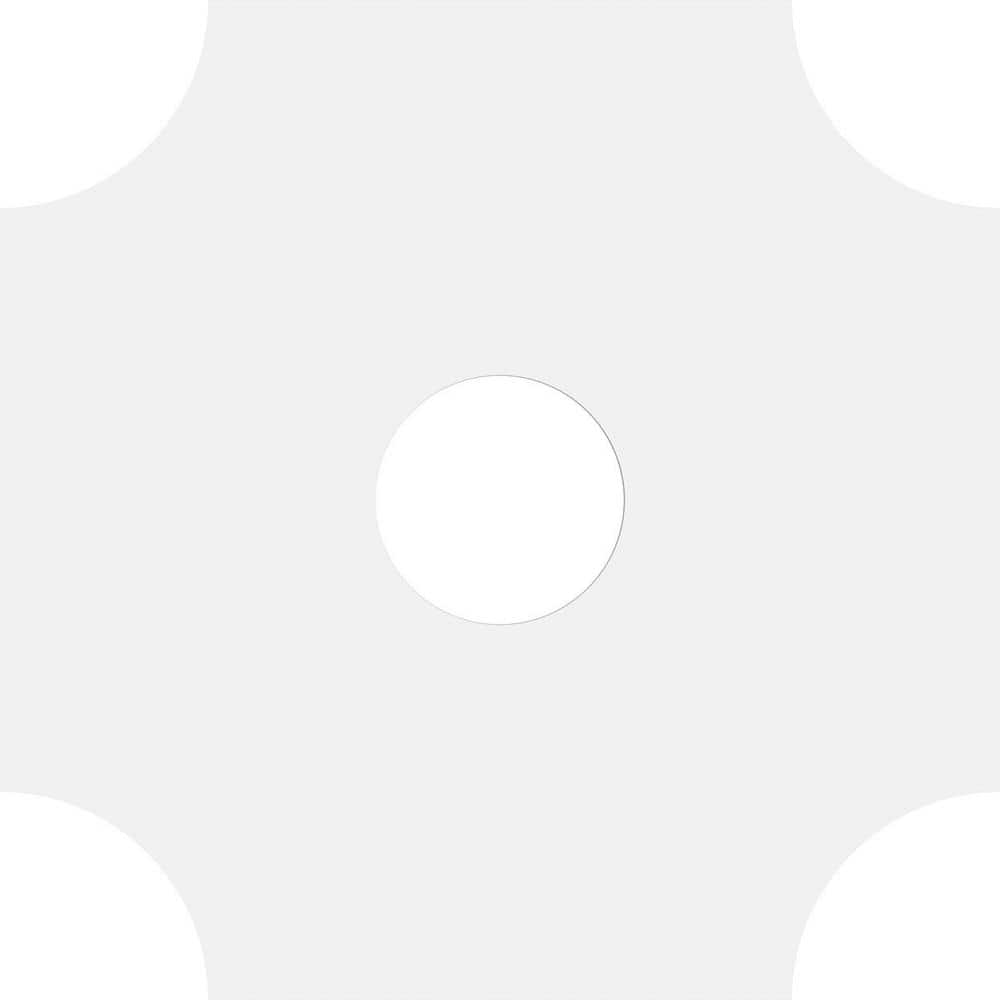 White PVC Contemporary Ceiling Medallion, 20-Inch