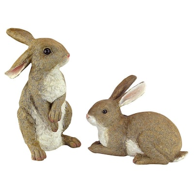 Design Toscano Bashful And Hopper, Outdoor Garden Rabbit Statues