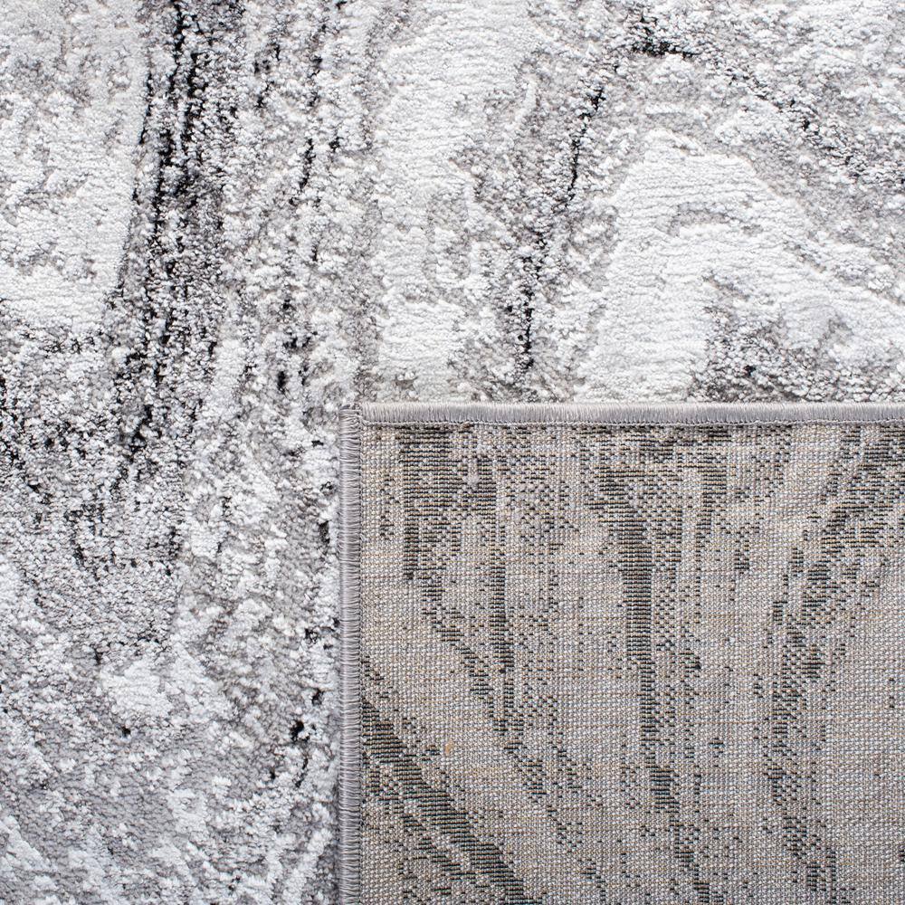 Light Grey and Ivory Abstract Marble Area Rug