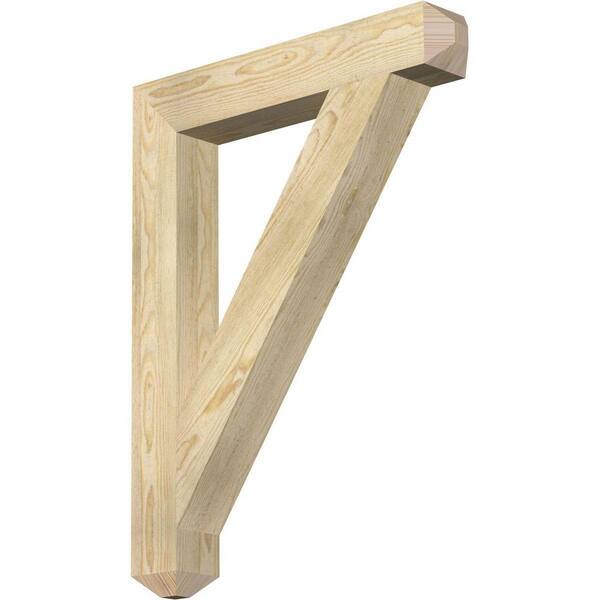 Ekena Millwork 4 in. x 34 in. x 26 in. Douglas Fir Traditional Craftsman Rough Sawn Bracket