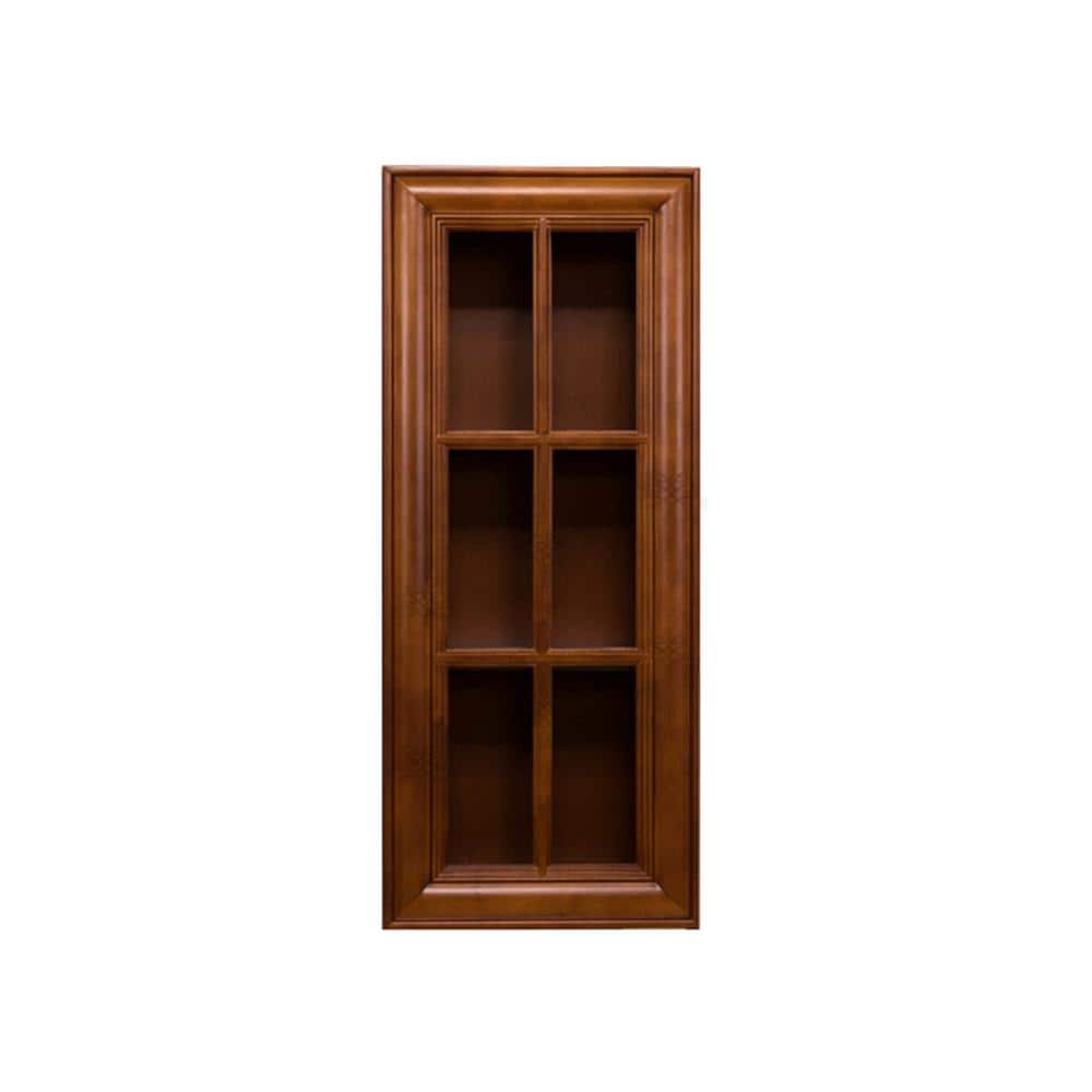 Cambridge Assembled 18x36x12 in. Wall Mullion Door Cabinet with 1 Door 2 Shelves in Chestnut price history on PriceWatchPro