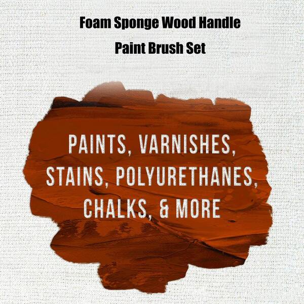 Wholesale Wooden Handle Foam Sponge Painting Applicator Brush For