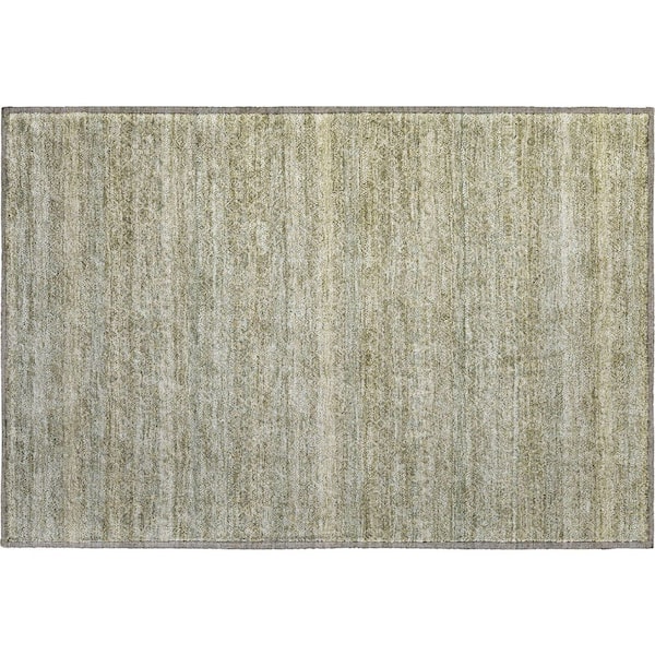 Mayfield Premium Machine Washable Abstract AMF2105 Linen 2 ft. x 3 ft. Accent Rug