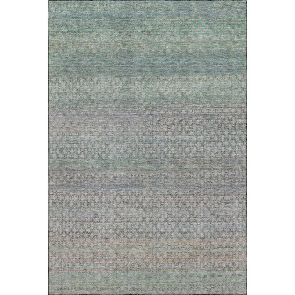 Mayfield Premium Machine Washable Abstract AMF2158 Beige 10 ft. x 14 ft. Area Rug