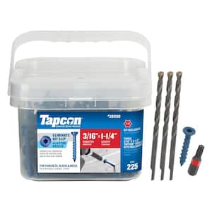3/16 in. x 1-1/4 in. Star Flat-Head Concrete Anchors (225-Pack)