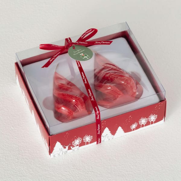 Vance Kitira 4" Red Christmas Tree Candle Set of 2