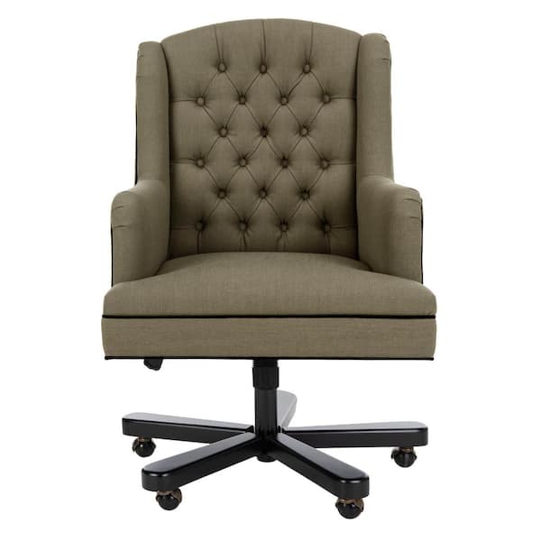 SAFAVIEH Nichols Granite and BlackLinen Office Chair