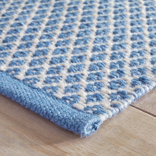 Mainsail Handwoven French Blue 8 ft. x 10 ft. Outdoor Area Rug
