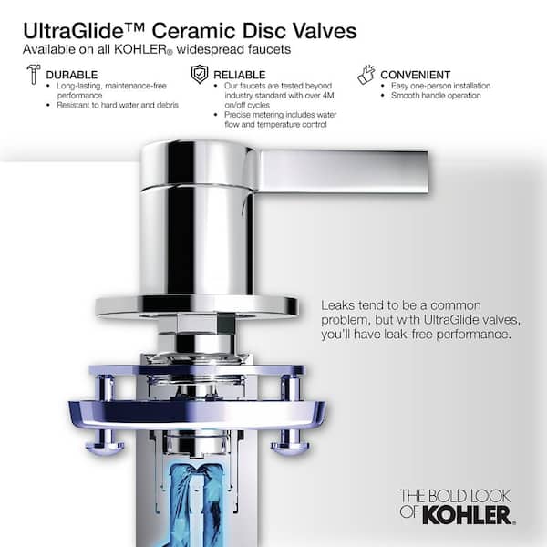KOHLER Bancroft 8 in. Widespread 2-Handle Low-Arc Bathroom KOHLER Bancroft 8 in. Widespread 2-Handle Low-Arc Bathroom