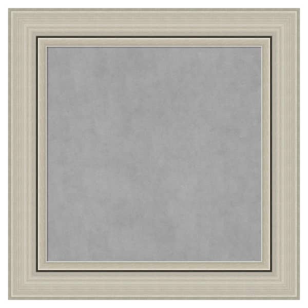 Amanti Art Romano Silver Narrow 15.75 in. x 15.75 in. Framed Magnetic Board