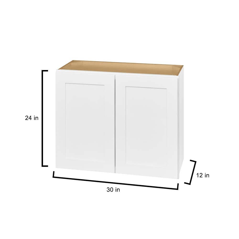 Alpine White Shaker 30" Plywood Wall Bridge Cabinet