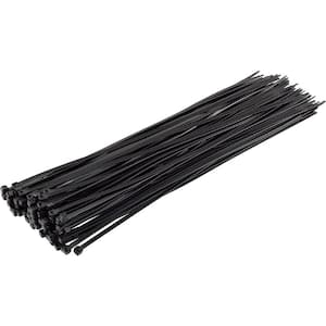 14 in. Cable Zip Tie 50 lbs. Multi-Purpose Self-Locking Black (300-Pack)