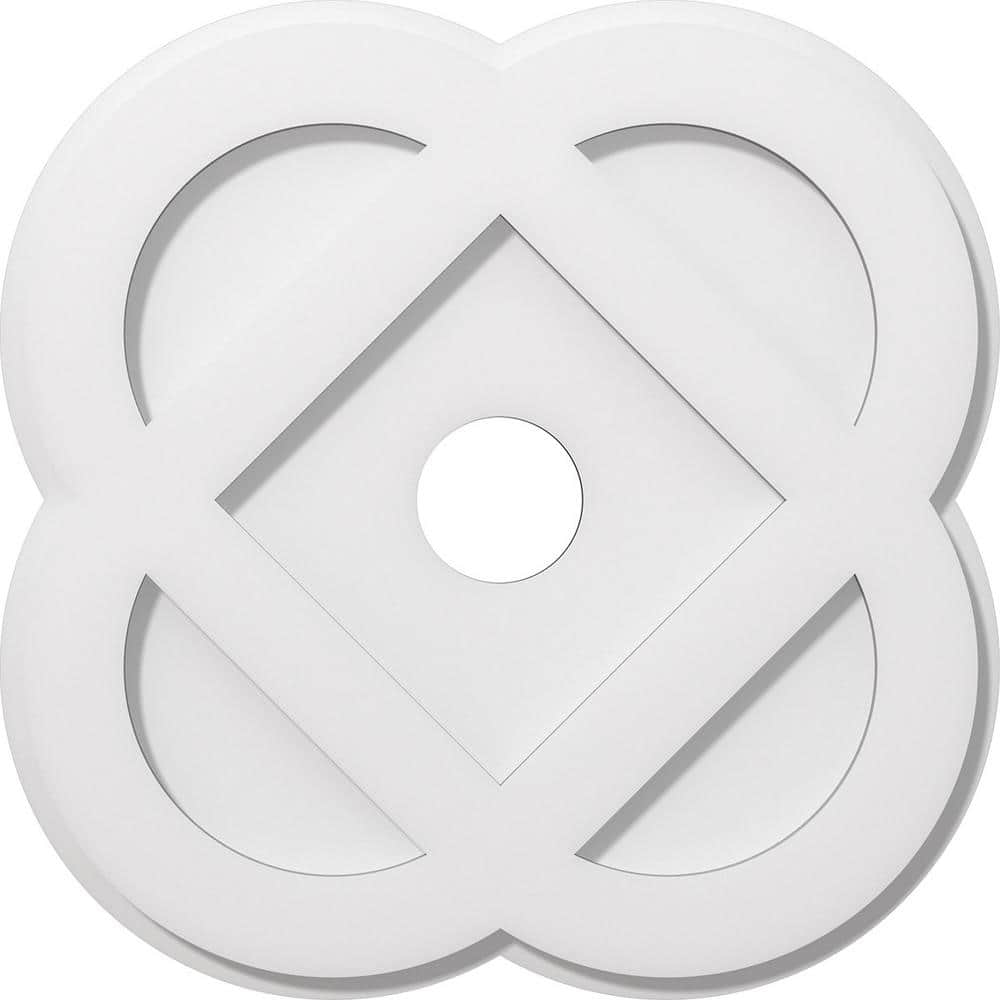 18" White PVC Contemporary Ceiling Medallion