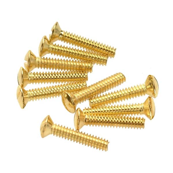 AMERELLE 3/4 in. Wall Plate Screws - Brass (10 Pack)