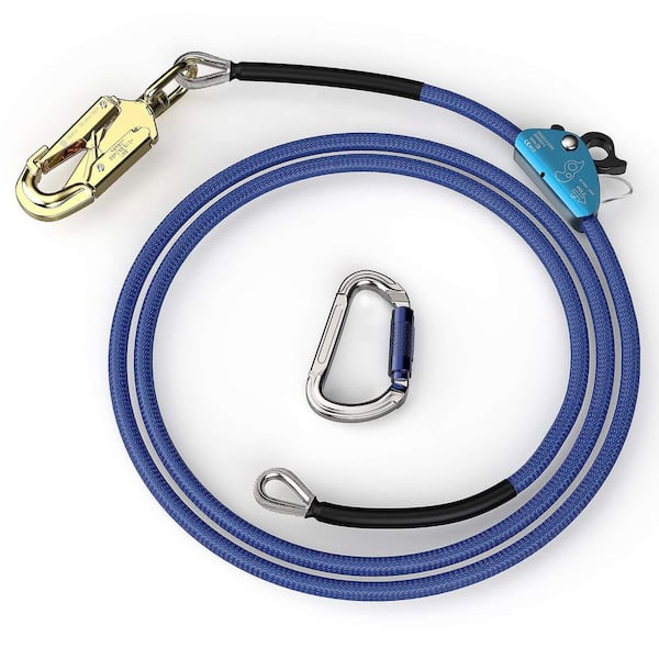 Unbranded Steel Core Tree Climbing Kit 1/2 x 8 ft. Flipline Climbing Harness Equipment for Arborist with Aluminum Carabiner