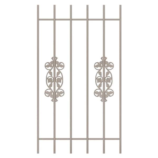 Unique Home Designs Rambling Rose 30 in. x 54 in. Tan 6-Bar Window Guard-DISCONTINUED
