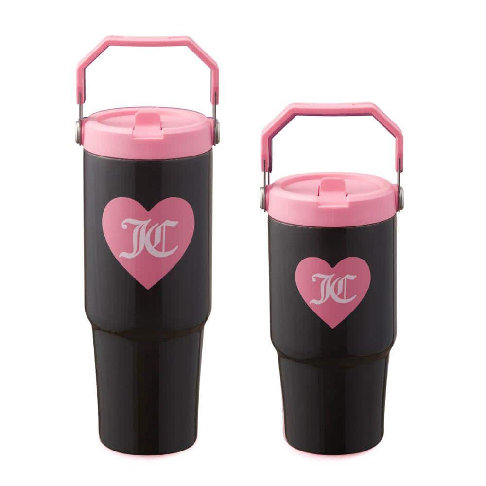 JUICY COUTURE Flip Flow Mommy & Me 20 oz / 30 oz Black Stainless