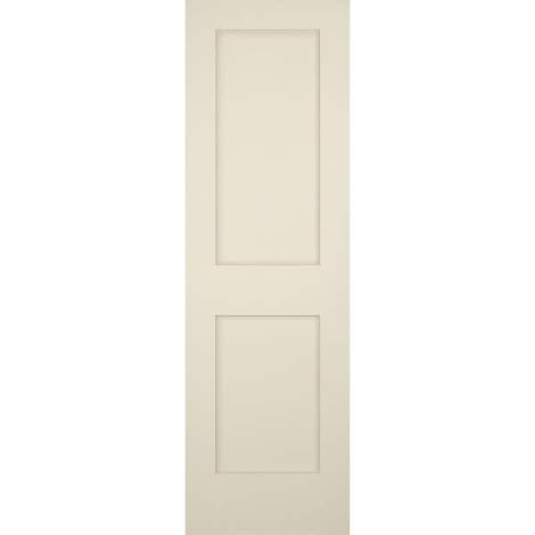 Builders Choice 24 in. x 80 in. Left-Handed 2-Panel Shaker Solid Core Primed Pine Wood Single Prehung Interior Door