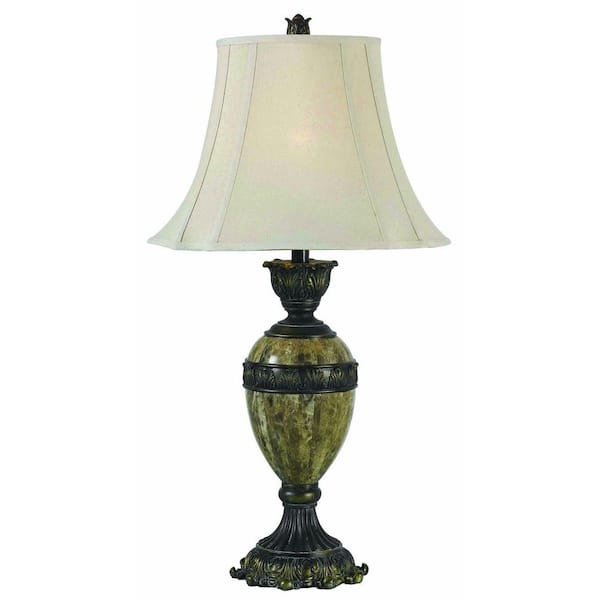 Kenroy Home Baroness 32 in. Bronze with Marble Accents Table Lamp