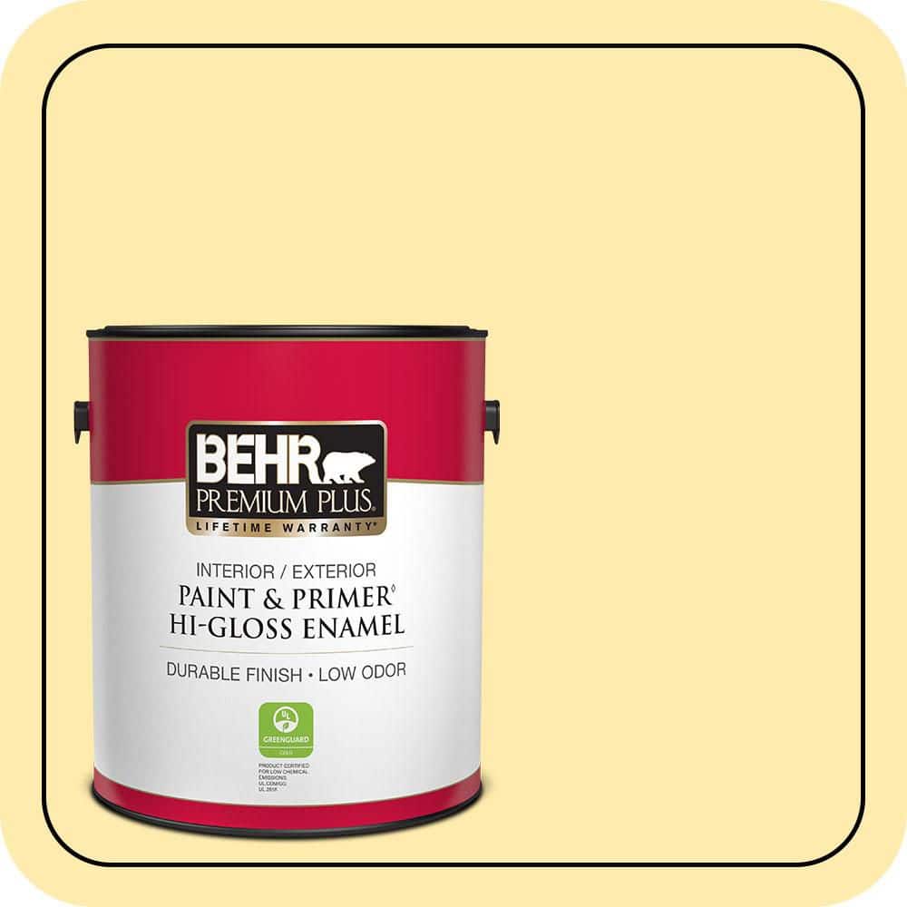 1 gal. #370A-2 Pale Daffodil Hi-Gloss Enamel Interior/Exterior Paint & Primer price history on PriceWatchPro