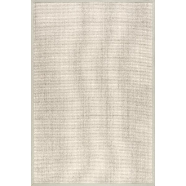 Monica Geometric Wool Area Rug Grey 2 ft.  6 in.  ft. x 8 ft.  ft. Runner Rug