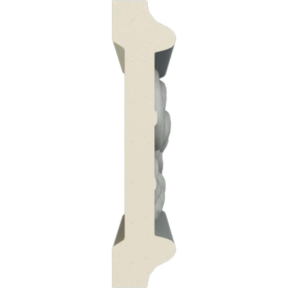 White Primed Polyurethane Rose Chair Rail Moulding