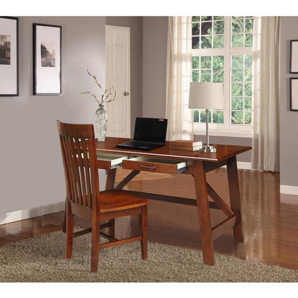 espresso wood writing desk