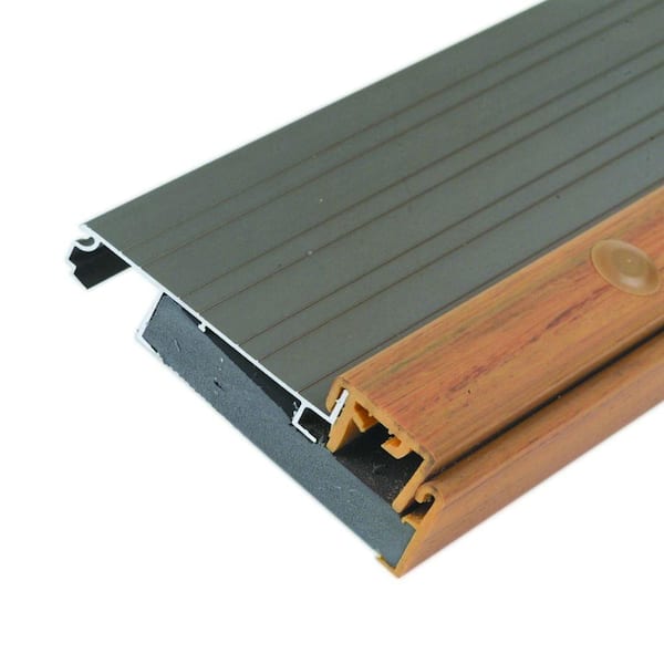 M-D Building Products Adjustable Height 4-1/2 in. x 24 in. Satin Nickel Aluminum Threshold