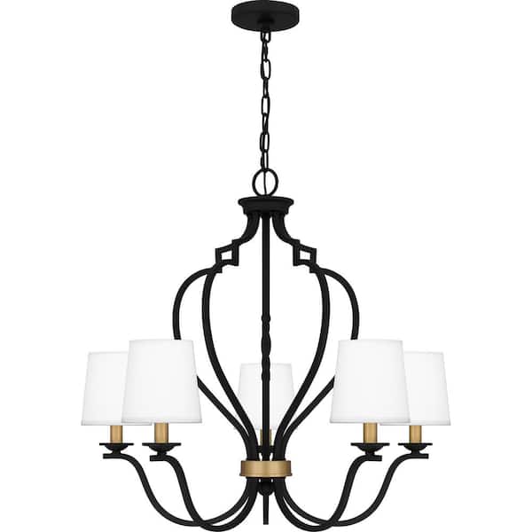 Quoizel Wilkins 5-Light Matte Black Chandelier