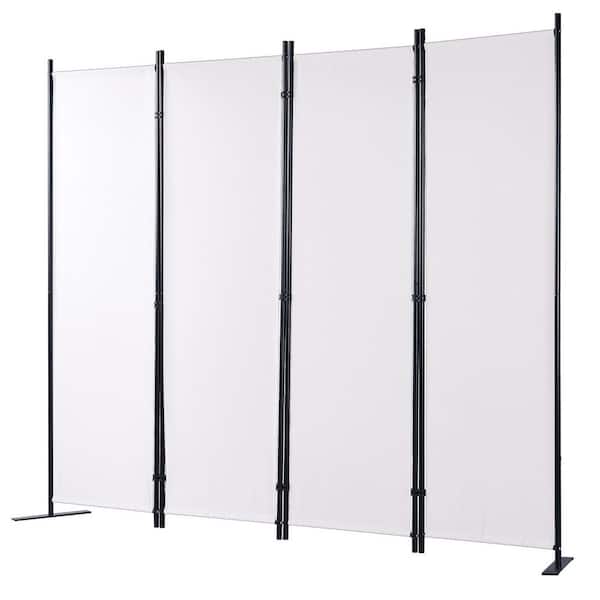 Room Divider, 5.6 ft. 4-Panel Folding Privacy Screen, Fabric Partition for Office, Bedroom, Dining Room, Freestanding