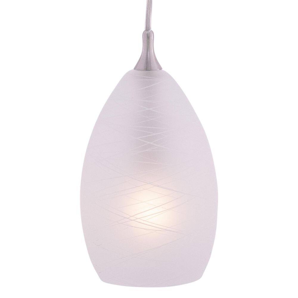Milano Satin Nickel Mini Pendant with Cocoon Glass Shade