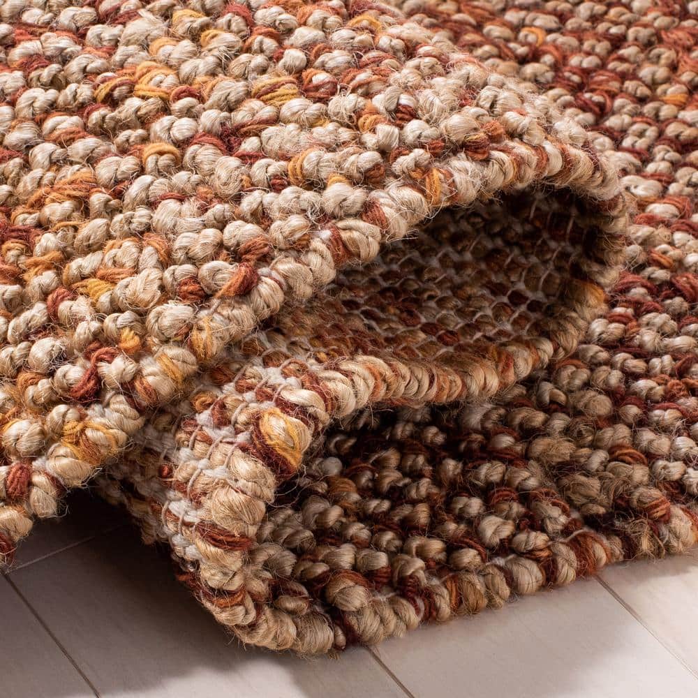 Hand-Knotted Red Wool Bohemian Reversible Area Rug