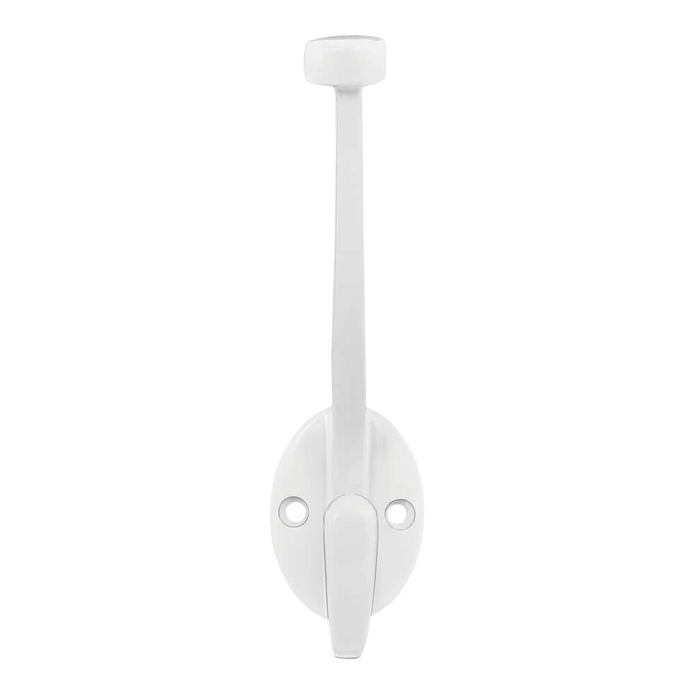 Home Decorators Collection 5-5/8 in. White Pilltop Wall Hooks (6-Pack)  64231 - The Home Depot