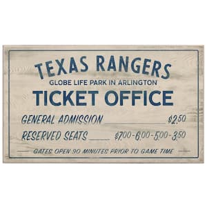 Texas Rangers Vintage Ticket Office Wood Wall Decor