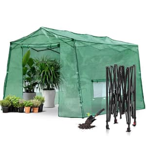 102 in. W x 82.8 in. D x 86.4 in. H Green Greenhouse Outdoor Plant Gardening Canopy