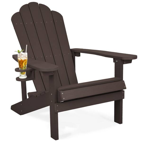 UPHA Plastic Adirondack Chair in Coffee HD-QWY-COFFEE - The Home Depot