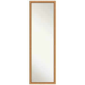 Salon Scoop Copper 16 in. x 50 in. Non-Beveled Casual Rectangle Wood Framed Full Length on the Door Mirror in Bronze