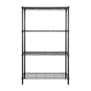 4-Tier Black Coating Utility Wire Shelving Unit (18 in. D x 36 in. W x 59 in. H)