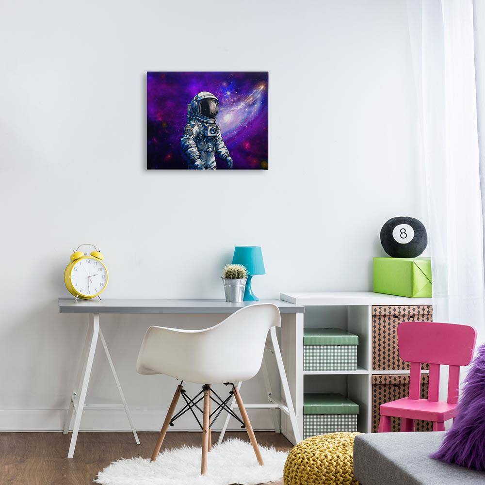Astronaut with Swirling Galaxy by Jesse Keith Unframed Abstract Graphic Art Print 16 in. x 20 in. price history on PriceWatchPro