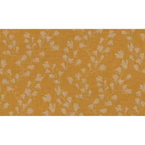 Fusion Collection Floral Trail Motif Yellow Matte Finish Non-pasted Vinyl on Non-woven Wallpaper Sample