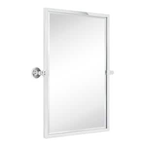 Blakley 20 in. W x 30 in. H Medium Rectangular Metal Framed Pivot Wall Mounted Bathroom Vanity Mirror in Chrome