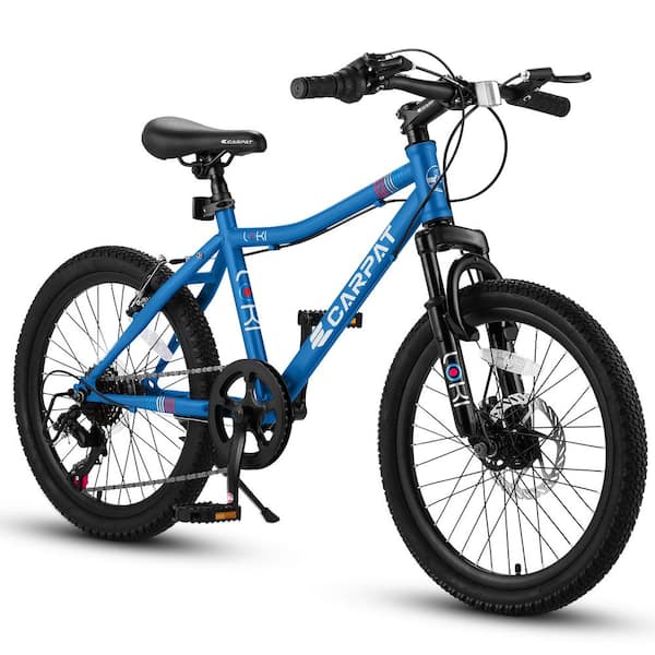 Unbranded 20 in. Kids ' Bike, Mountain Bicycle with 7 Speed Front Suspension Disc U Brake in Blue