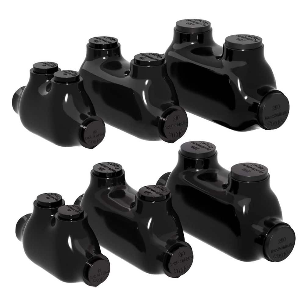 2-14 AWG, 2/0-6 AWG, 250MCM-6AWG Wire Range 2 Port Insulated Splice Connector with Slotted Allen Hex Dual Entry, 6-Pack price history on PriceWatchPro
