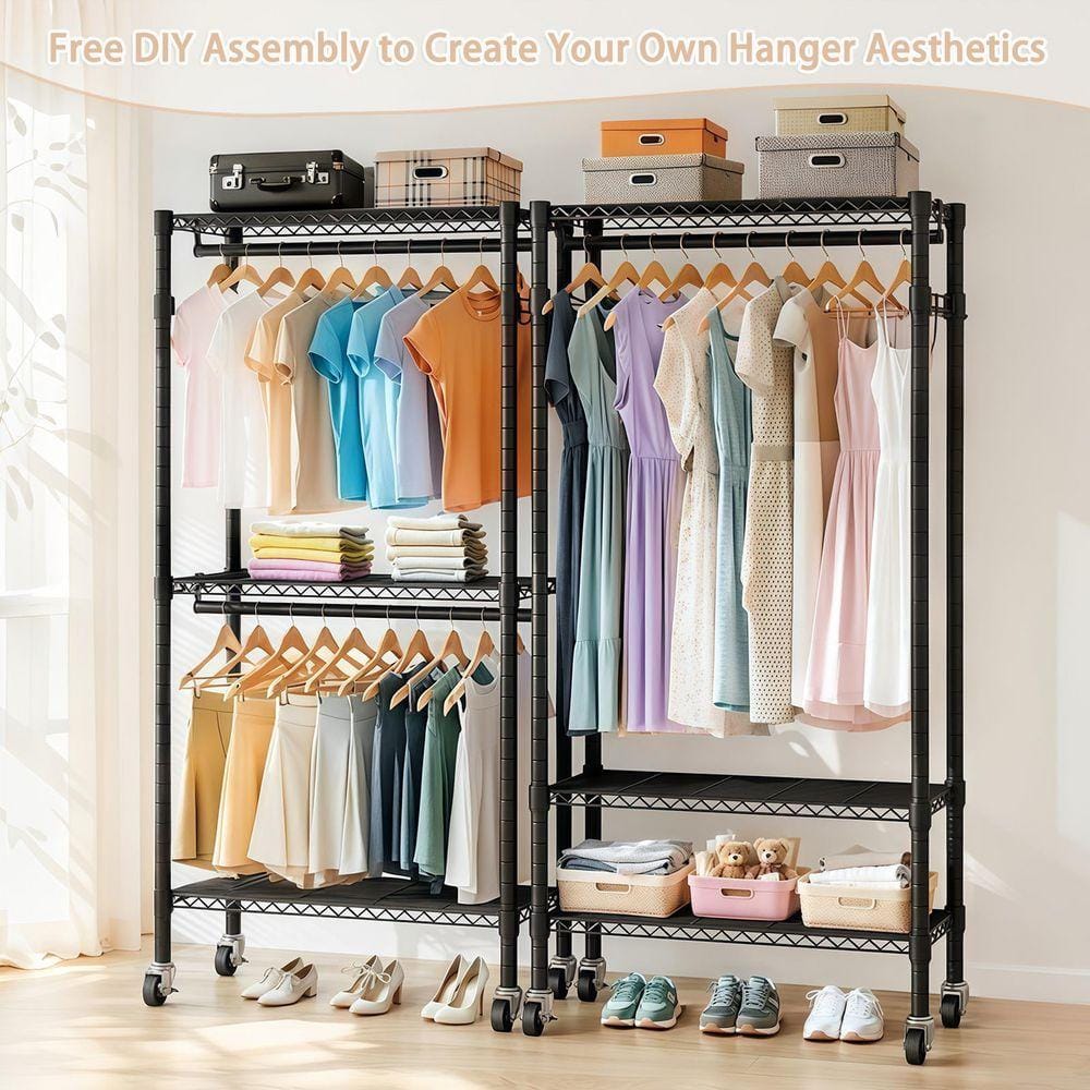 Otryad 3-Tier Heavy Duty Metal Storage Rack, Adjustable Wire Shelving ...