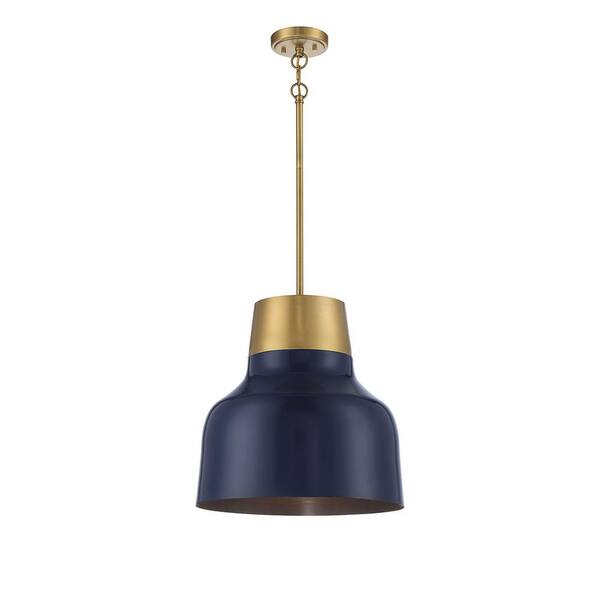 navy blue metal pendant light